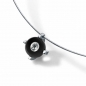 Preview: collier mit einem diamant in glas in krappenfassung